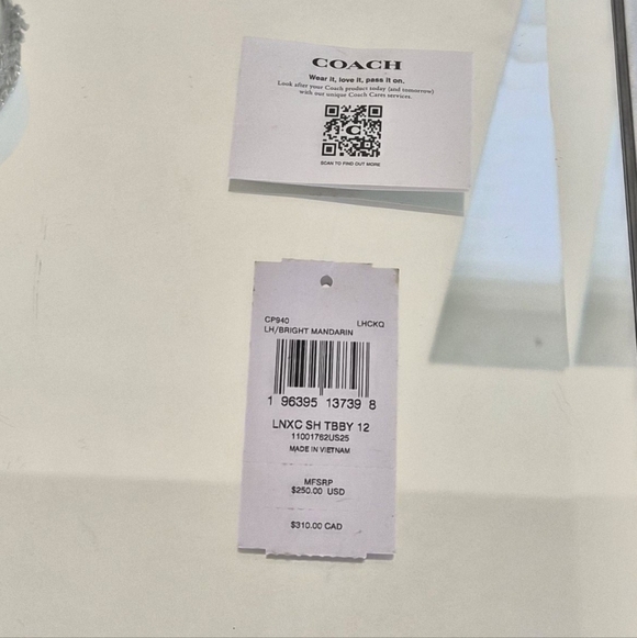 Coach Mandarine Orange Shearling Tabby Crossbody Bag 12 Inch Lil NAS X - Picture 6 of 7